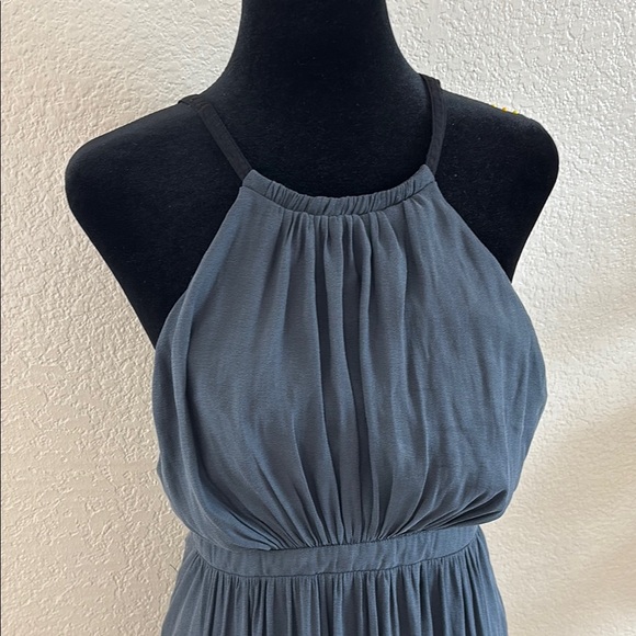 Free People Caught In The Moment T-Strap Chiffon Halter Maxi Dress 0136 - Picture 3 of 11